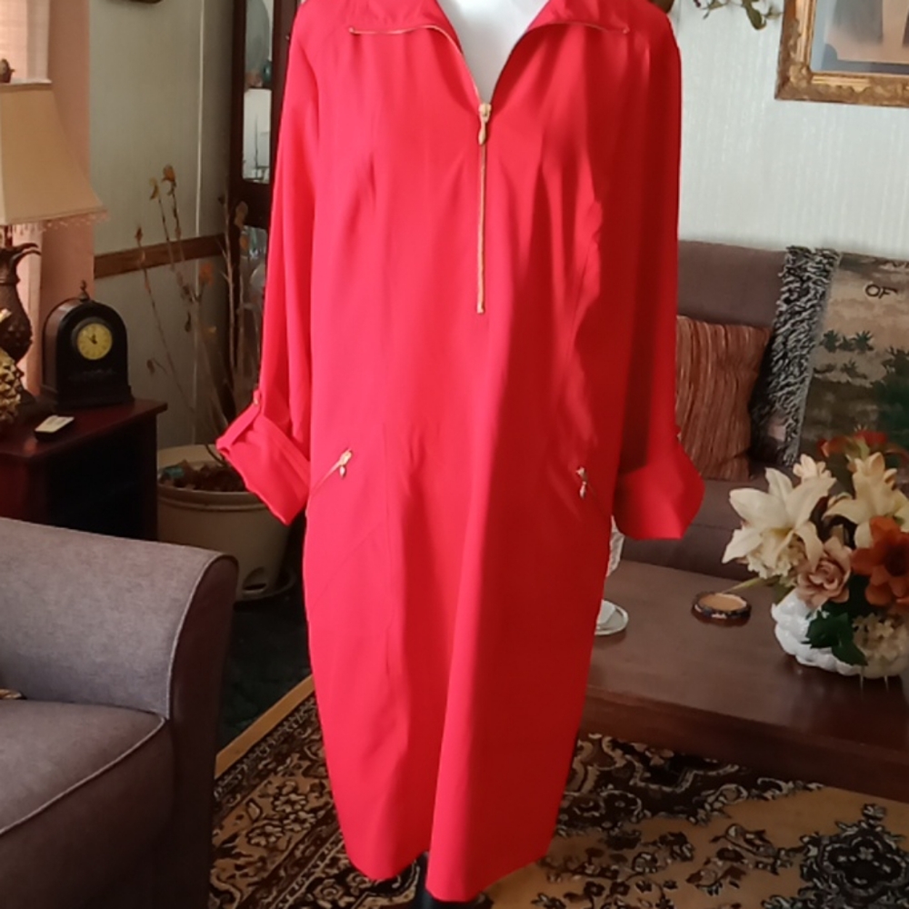 Easy and comfy wear red dress